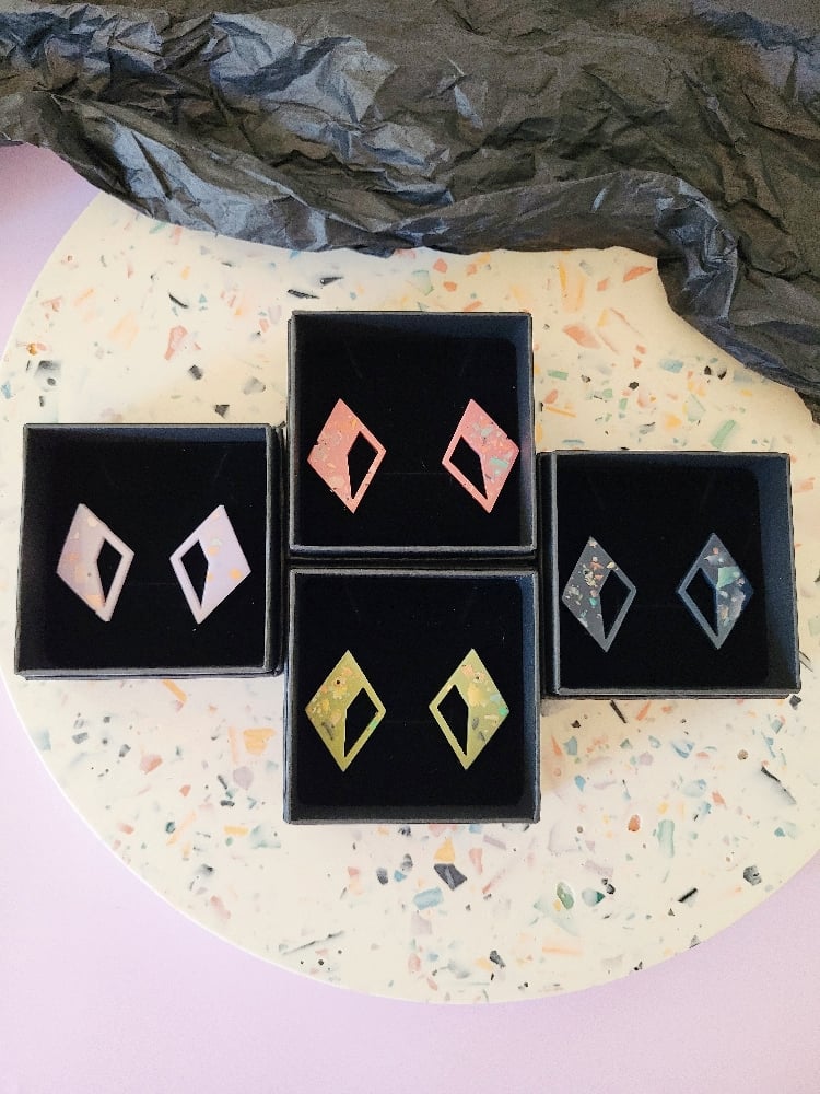 Image of Boucle d'oreilles losange