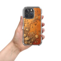 Image 9 of Baroque Goth Inspired Gold and Orange Textured Floral Look Clear Case for iPhone®