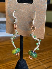 Image 1 of Copper Serpentine Earrings  