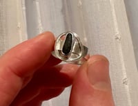Image 2 of Black stone ring, size L