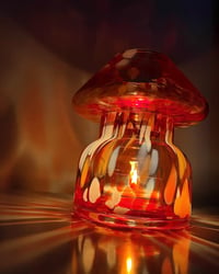 Image 1 of BLOOD ORANGE GLASS LAMP