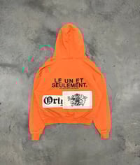 Image 1 of 1/1 LE UN ET SEULEMENT ORANGE PATCH HOODIE