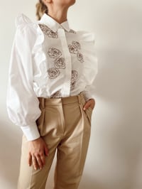 Image 5 of Blouse with Ruffles  - Roses 