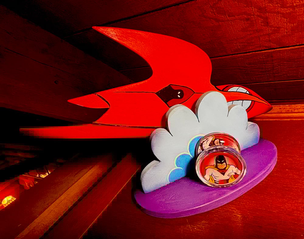 Image of SPACE GHOST Duncan Freehand One Yo-Yo with Wood L.E.D. Display 