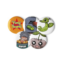 Image 3 of Pokebeans Set of pin buttons