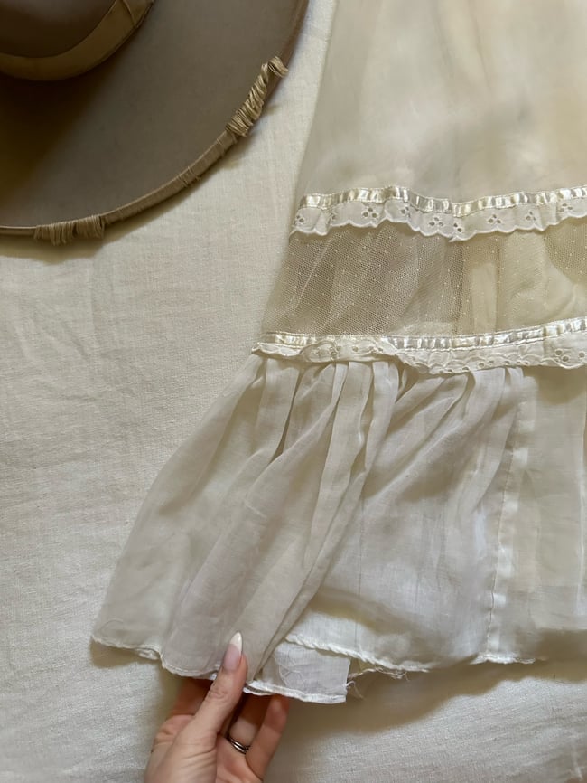 70s Gunne Sax voile maxi skirt