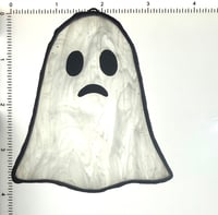 Image 2 of Sad Ghost Stained Glass Suncatcher