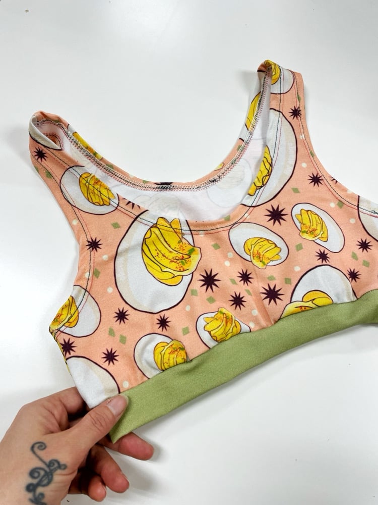 Image of Deviled Egg I'm In Love Bralettes and Daily Tanks- MADE TO ORDER