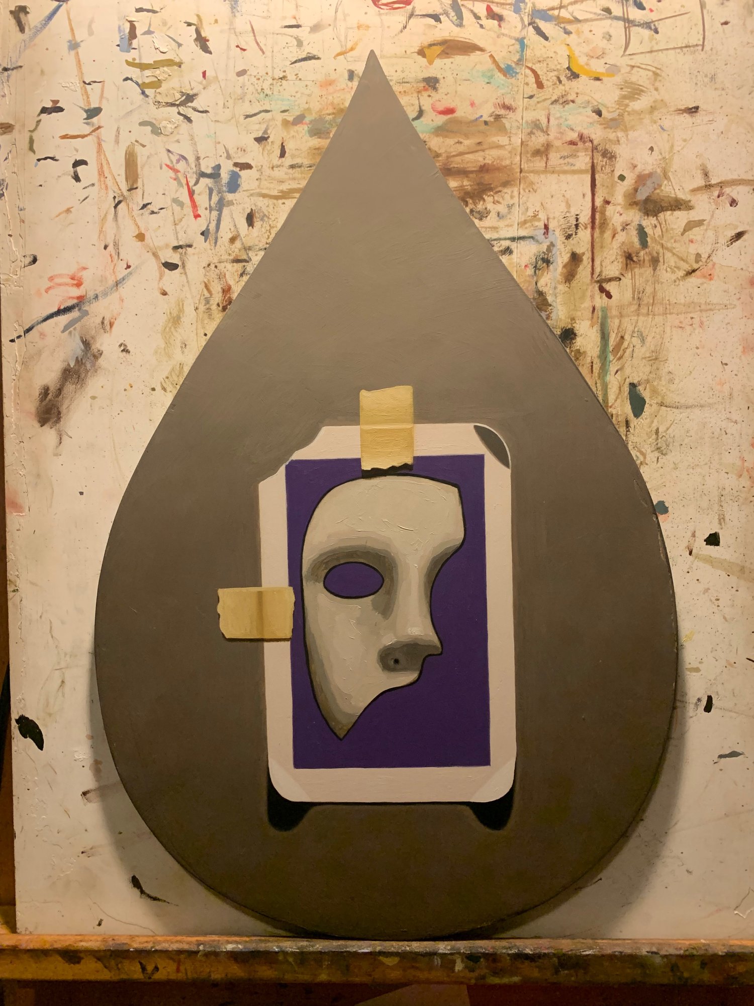 Image of Teardrop “insecurity” oil painting 