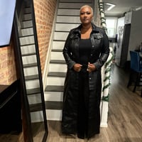 Image 2 of Faux Leather Trench (NEW) 