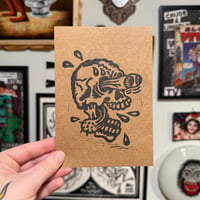 Image 1 of Dome Bone Linocut Print