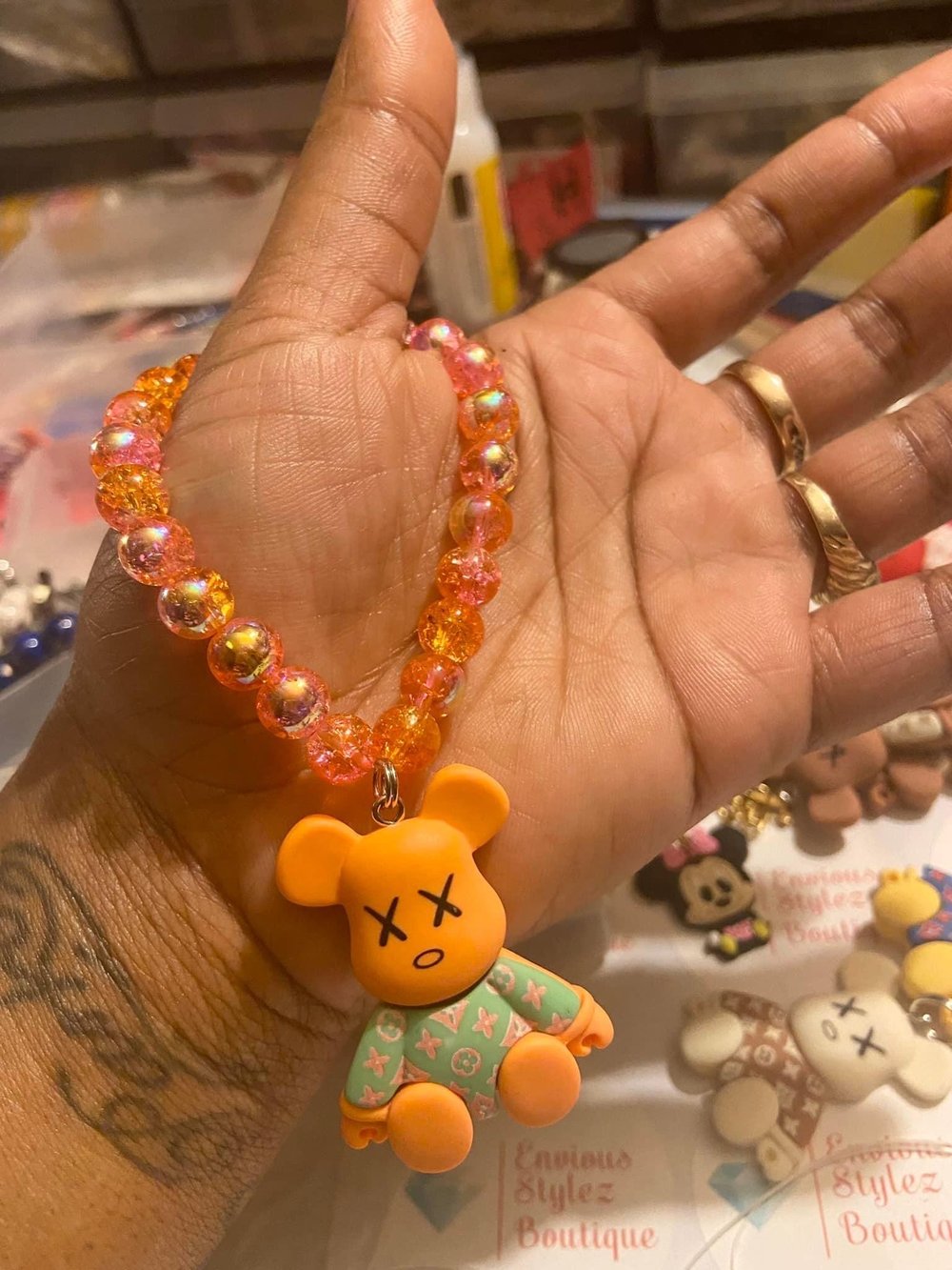 Image of Designer inspired louis vuitton teddy bear bracelets