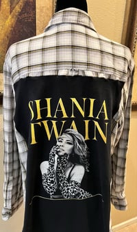 Vintage White/Yellow/Black Flannel Shirt Shania Twain