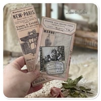 Image 1 of Junk Journal stickers, Vintage french ephemera stickers