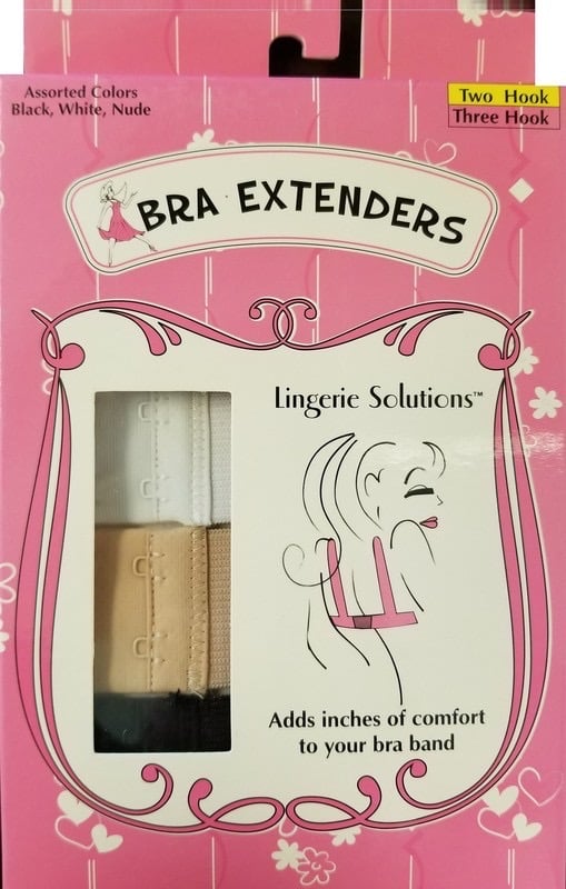Allegra K Brassiere Bra 3 x 3 Hooks Underwear Extension Strap Extender 3pcs  Red