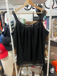 Image 1 of Lane Bryant sheer tank with ribbon stripes 