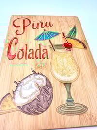 Image 2 of Piña Colada Cocktail Board - Bamboo Wood