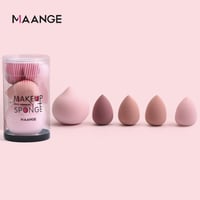 Image 1 of Maange 5 PCs Mini Cosmetic Egg Wet and Dry Dual Use Foam Large Powder Puff Makeup Tools
