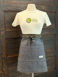 Image 1 of Women’s Waist Apron | Couture | Indigo Herringbone 100% Cotton Handmade Waist Apron