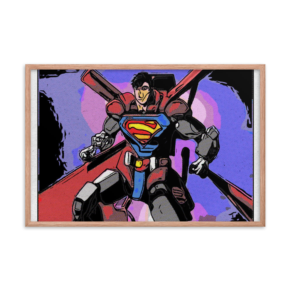 ZEN EXP - Robo-Superman Framed photo paper poster