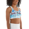 BOSSFITTED Baby Blue and White Born Pressure Sports Bra