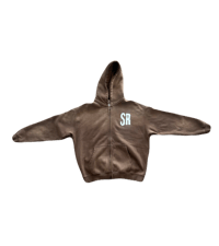 Image 1 of SR Brown zip-up hoodie 