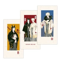 Image 1 of Ukiyo-e Style Wedding Postcard – Gojo & Geto