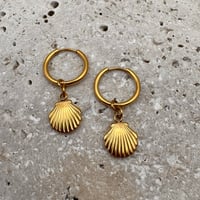 Image 1 of Shell Huggie Earrings