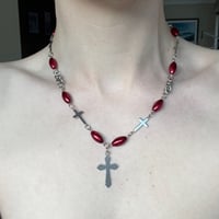 Image 3 of Bloody Cross Necklace 