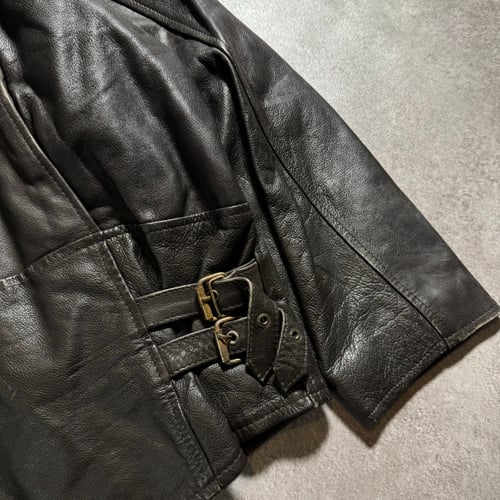 Image of 1990s Heavywieght Leather Jacket, Size Large