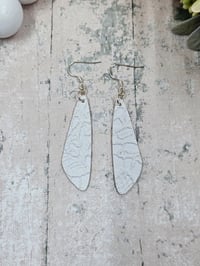 Image 4 of Bridal Lace Faux Leather Earrings