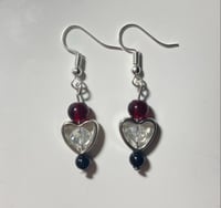 gothic heart earrings