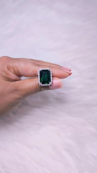 Image 6 of ADR45013_ Real Diamond Look Alike American Diamond Adjustable Ring