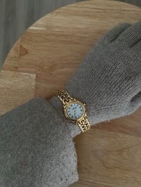 Image 3 of Vintage Gold 18K Gold Plated Pulsar By SEIKO Roman numerals