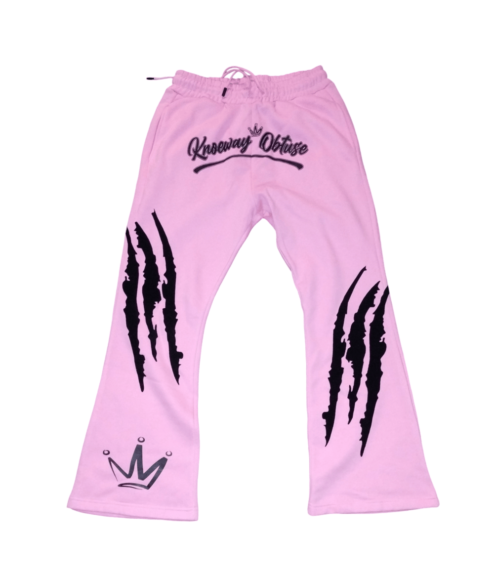Image of KNO Cheetah Claw Flare Joggers