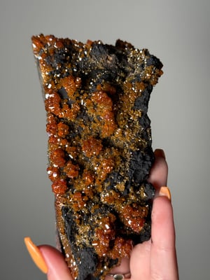 XL SHIMMERY HALLOWEEN ORANGE VANADINITE SPECIMENS FROM MOROCCO C