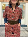 DARK ORANGE TWEED COAT KAFTAN