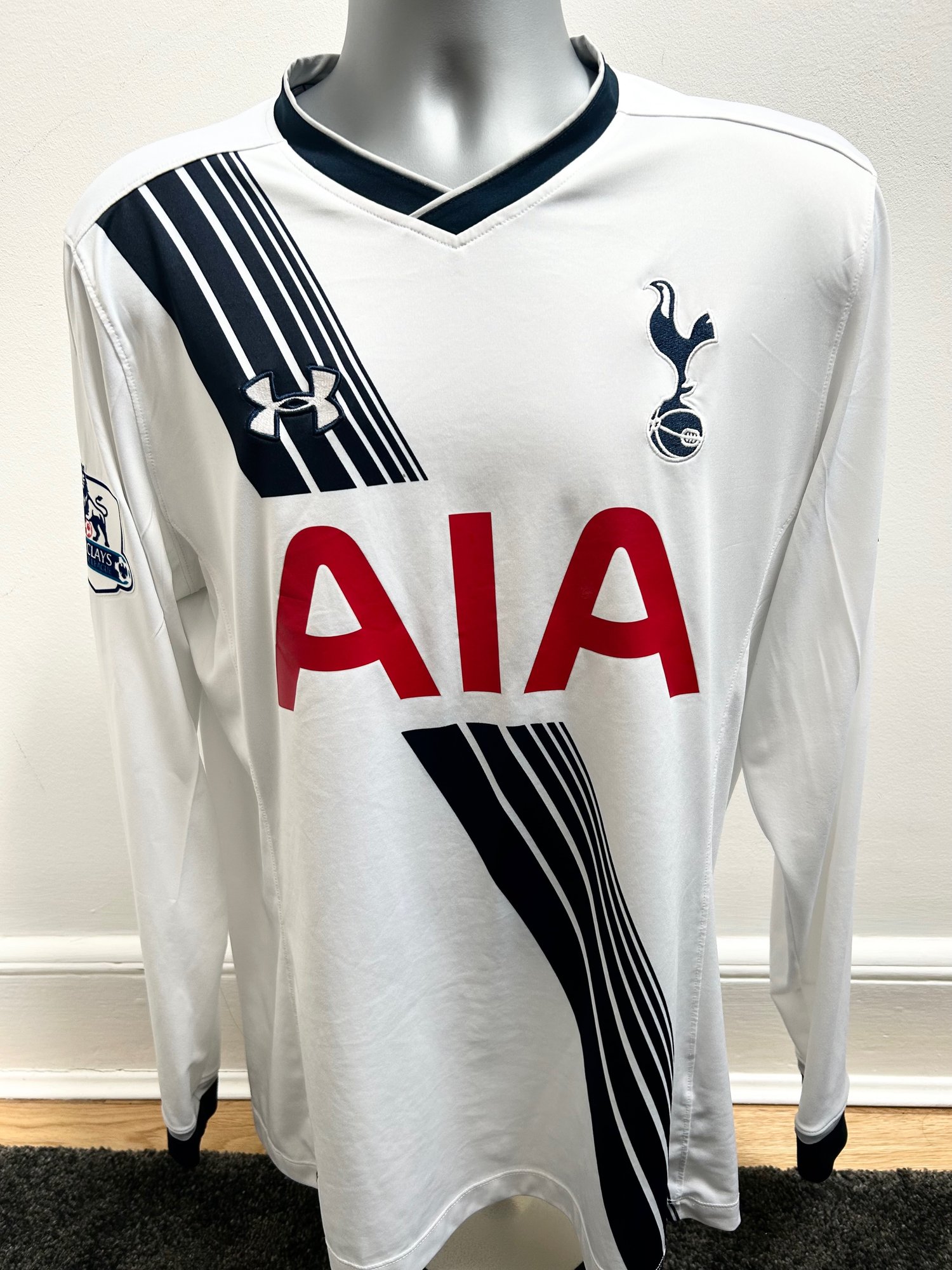Image of Tottenham Hotspur “VERTONGHEN 5” 2015/16 Home Long Sleeve Shirt + PL patches (L)