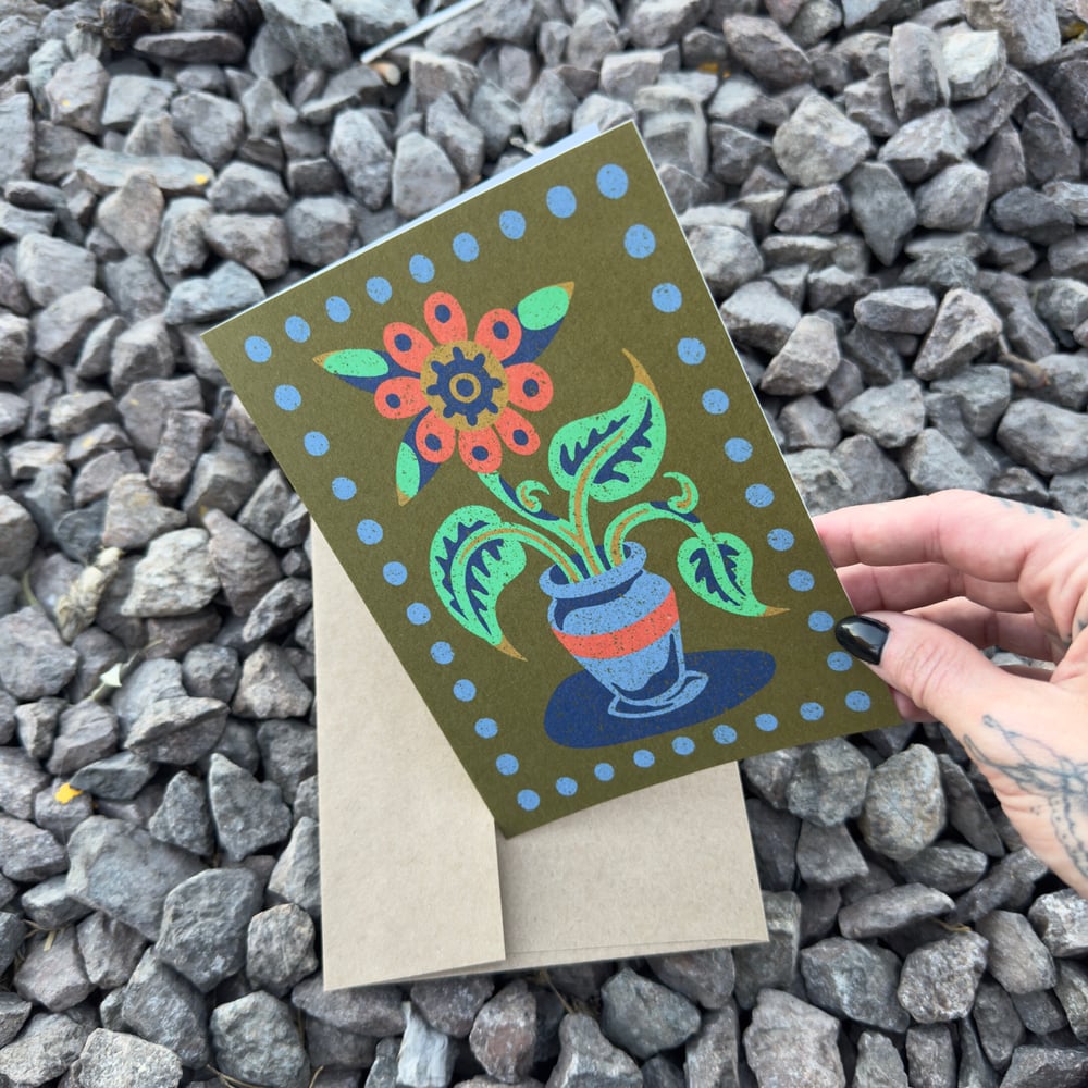 Flower greeting card