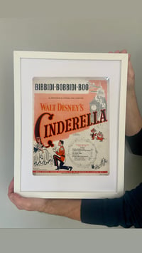 Image 4 of Cinderella c1949, framed vintage sheet music of  'Bibbidi-Bobbidi-Boo'