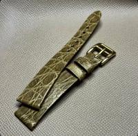 Image 3 of Military Green Crocodile Flank Watch Strap