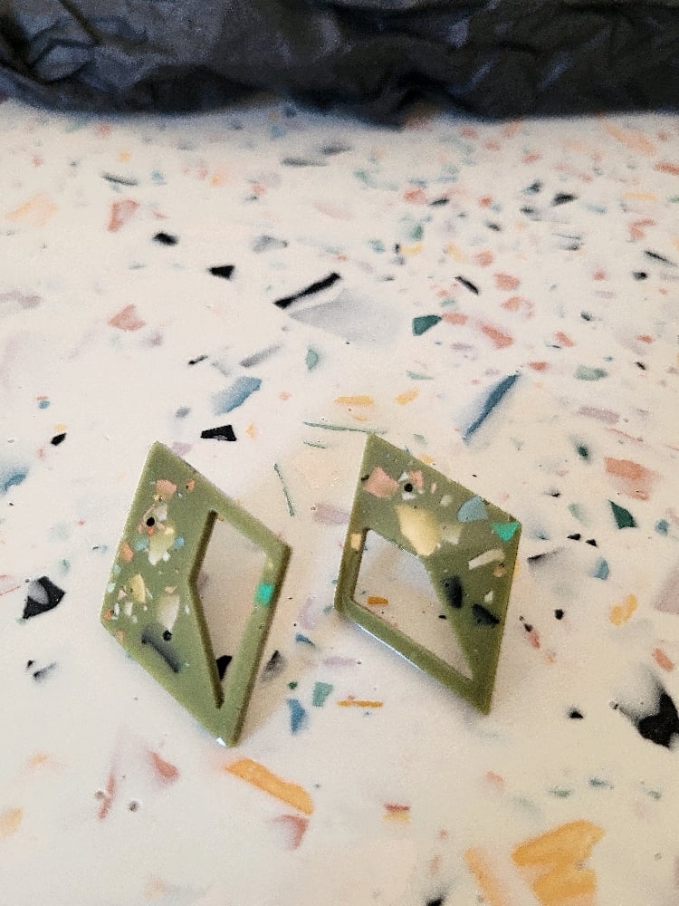 Image of Boucle d'oreilles losange