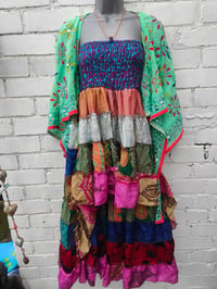 Image 3 of Marley upto 18uk mini maxi skirt -wear as dress purple blue band
