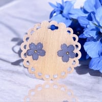 Blue Flower Studs