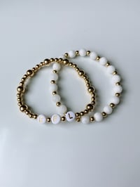 Image 1 of custom initial bracelet set