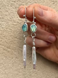 Image 5 of Ohrringe mit Andenopal und Biwa Perle