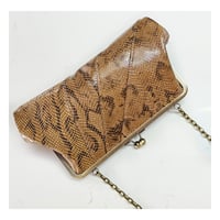 Image 3 of Snake Embossed Leather Handbag