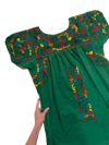 vintage sage Oaxacan hand embroidered dress