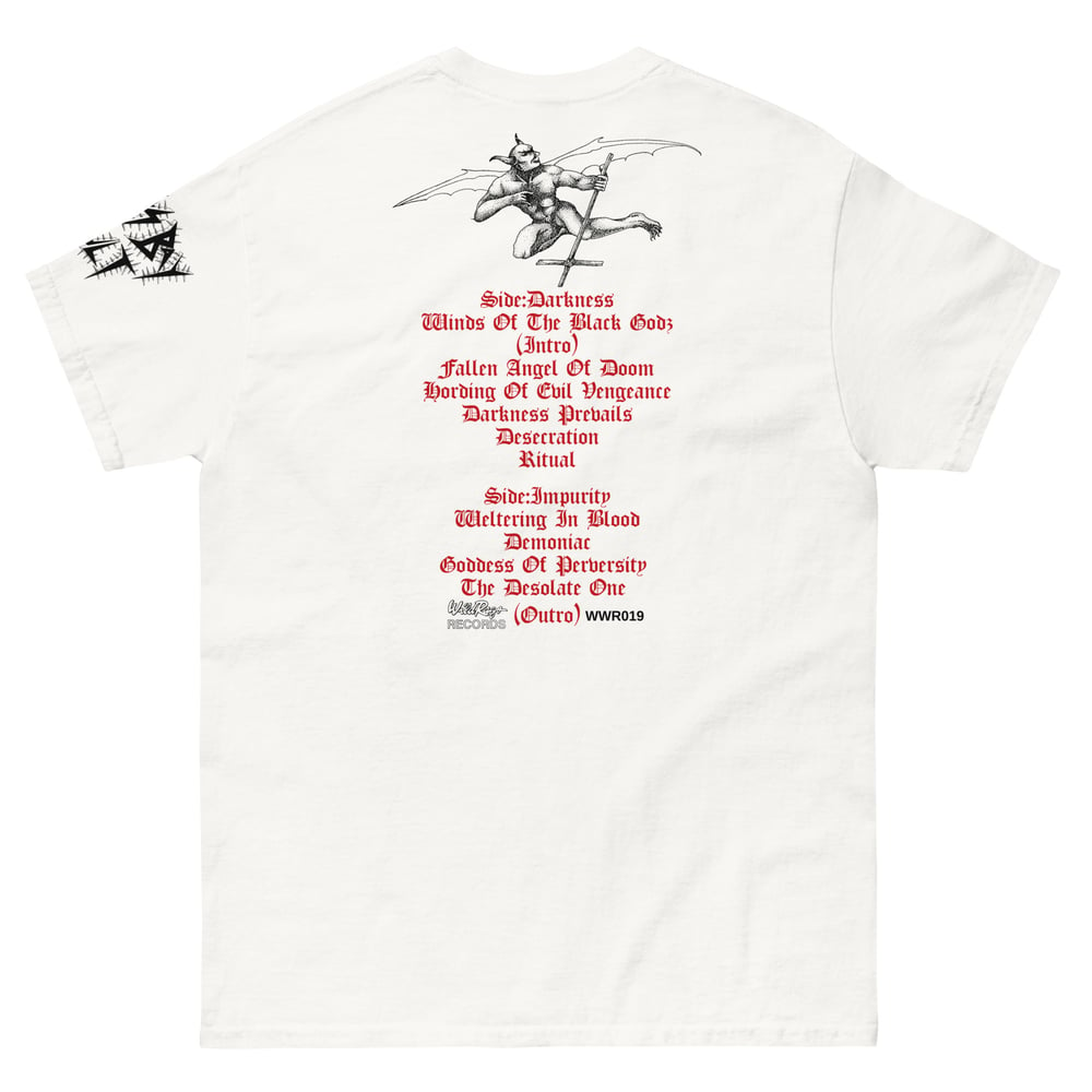 Image of Blasphemy "Wild Rags" Throwback White T-Shirt