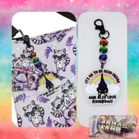 Image 1 of Rainbow Goth Purse Charm